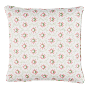 Schumacher Lucie 16" Pillow In Pink & Green