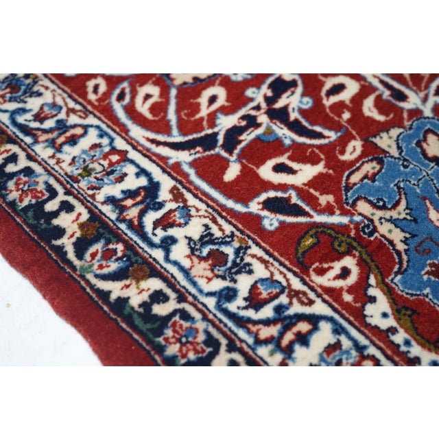 Textile Antique Isfahan Rug 6'7'' x 9'8'' For Sale - Image 7 of 11