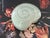 Pretty seashell shaped lidded box, circa 1980s. A Palm Beach treasure in celadon green. Most items found at Pub & Oasis...