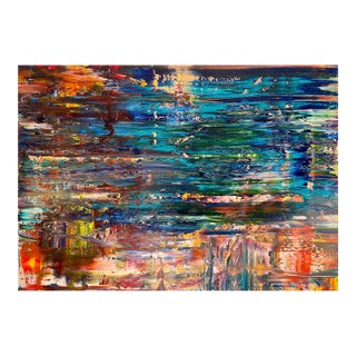 Contemporary Abstract Oil on Canvas "Abstract Informal 2024-2111-1" by Robert Niesse For Sale