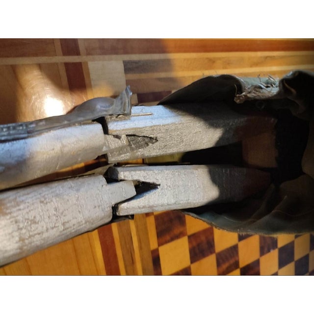 Brown 19th Century Wood & Brass Marionette of Saint Joan of Arc For Sale - Image 8 of 14