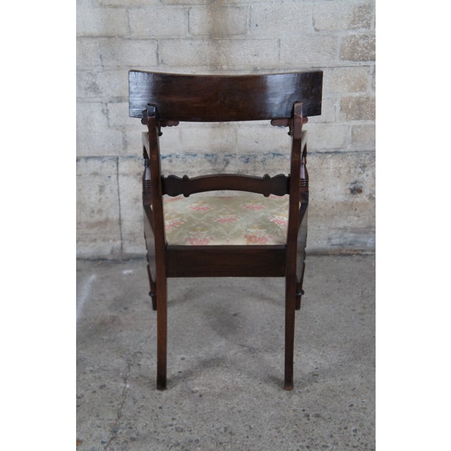 Antique Early 19th C. English Regency Mahogany Commode Arm Chair For Sale - Image 10 of 18