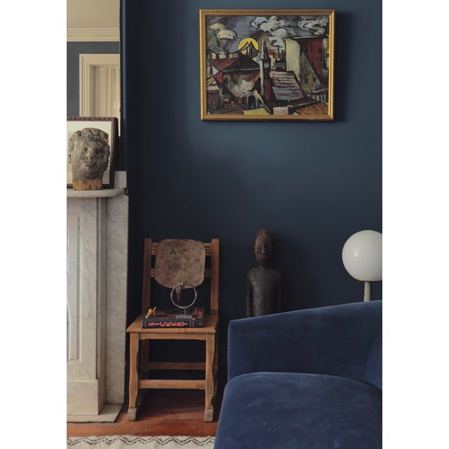 George Gilbert Weisz, Jr. (American, b. 1921) Modernist Nocturne Cityscape, Signed (Oil on Canvas, c. 1948). Nocturne city...