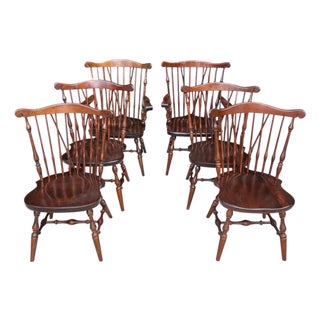 Vintage Ethan Allen Old Tavern Spindle Back Chairs – Excellent Condition For Sale