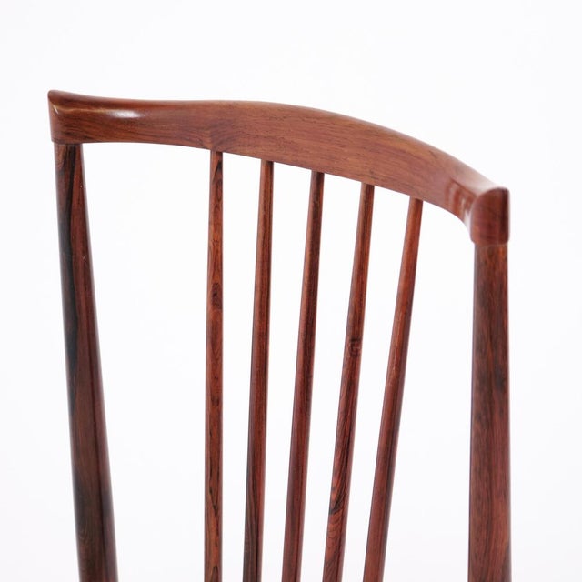 Dining Chairs in Rosewood with Light Upholstery by Henning Sørensen, 1960s, Set of 4 For Sale - Image 7 of 12