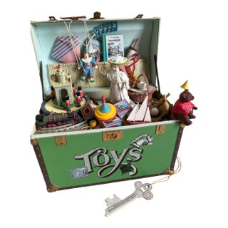 Vintage 1986 Enesco Music Box "Toy Symphony" Treasure Chest of Toys. Original Condition For Sale
