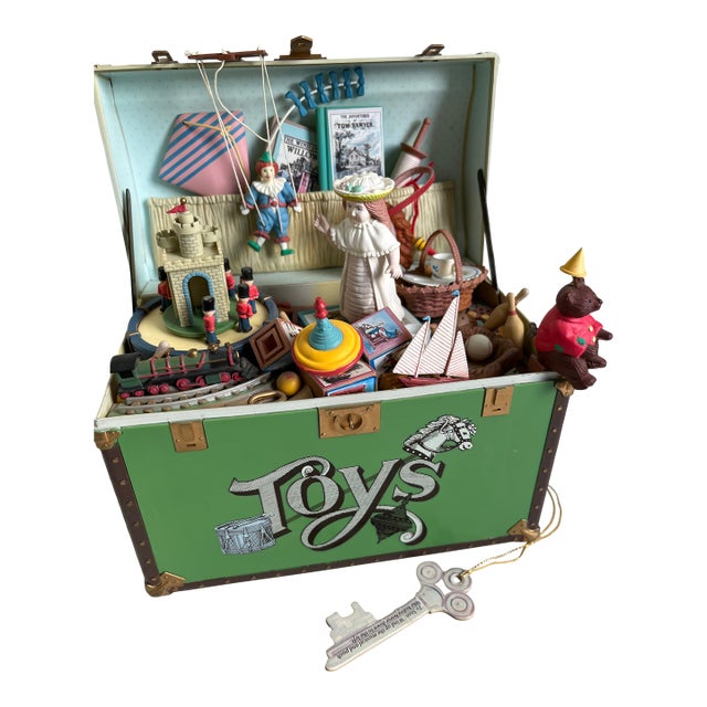 Vintage 1986 Enesco Music Box "Toy Symphony" Treasure Chest of Toys. Original Condition For Sale