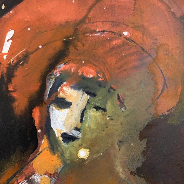 2020s "Young Pierrot" Painting on Paper by Phil Saxon For Sale - Image 5 of 10