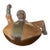 Vintage 1994 Folk Art Pottery Chulucanas Peru Round Man Terracotta Handmade Pot by Luis Sandoval - Rare For Sale