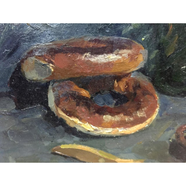 *** ABOUT THIS PAINTING *** * TITLE: "Still life with bagels" * ARTISTS: Khorov Alexander * SIZE: -x- cm/'-x- inches' *...