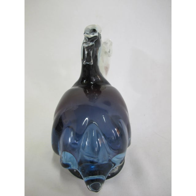 Barbini Large Murano Italy Blue Pelican With Fish in Mouth 8" Sculpture For Sale In Portland, OR - Image 6 of 7