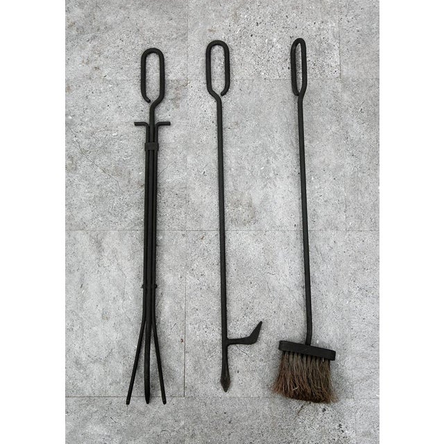 Mid-Century Modern Mid Century Modern Fireplace Tools Metal Cast Iron Pilgrim Seymour Nelson MCM For Sale - Image 3 of 11
