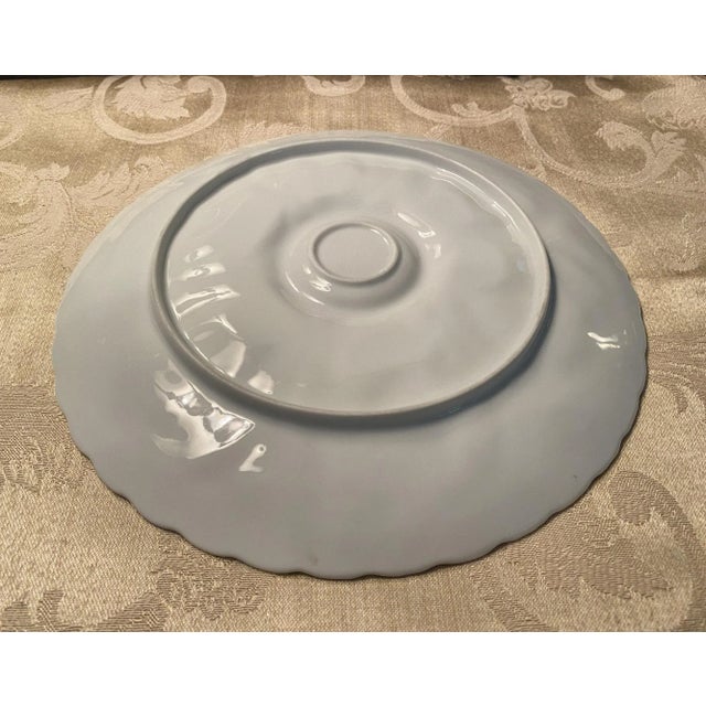 Mid-Century 6-Well Blanc Porcelain Oyster Dish For Sale - Image 9 of 10