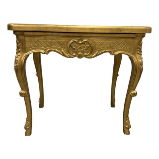 Vintage Louis XV Style/ Reproduction Giltwood Side Table For Sale