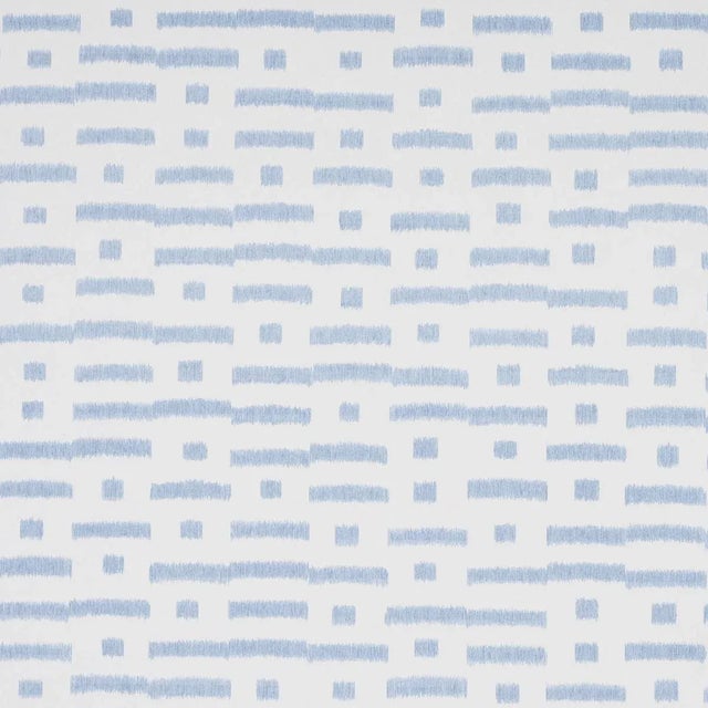 Not Yet Made - Made To Order Schumacher Abstract Ikat Wallpaper in Sky - 10 Yards For Sale - Image 5 of 5