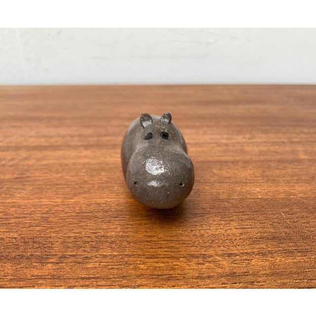 Mid-Century Ceramic Hippo Figurine, 1960s For Sale - Image 10 of 16