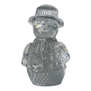 Late 20th Century Crystal Snowman by Waterford