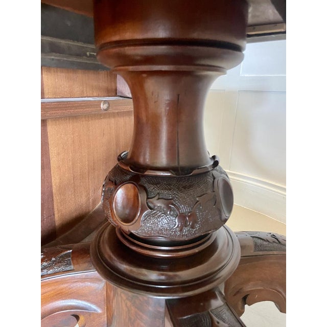 Victorian 6-Seater Centre or Dining Table in Burr Walnut, 1850s For Sale - Image 12 of 18
