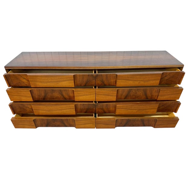 Brown Mid-Century Swedish Modern Edmond Spence Brutalust 8-Drawer Dresser For Sale - Image 8 of 13
