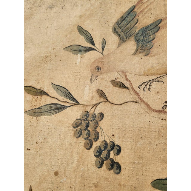 Paper Bird Wallpaper Panel, Turin or China, 18th-19th Century For Sale - Image 7 of 14