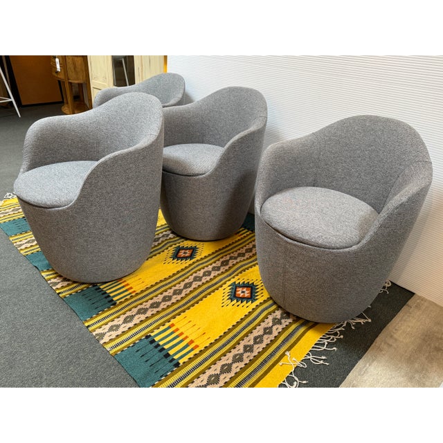 Hlynur Atlason for Design Within Reach Lína Swivel Dining Chairs, Set of Four For Sale - Image 9 of 15