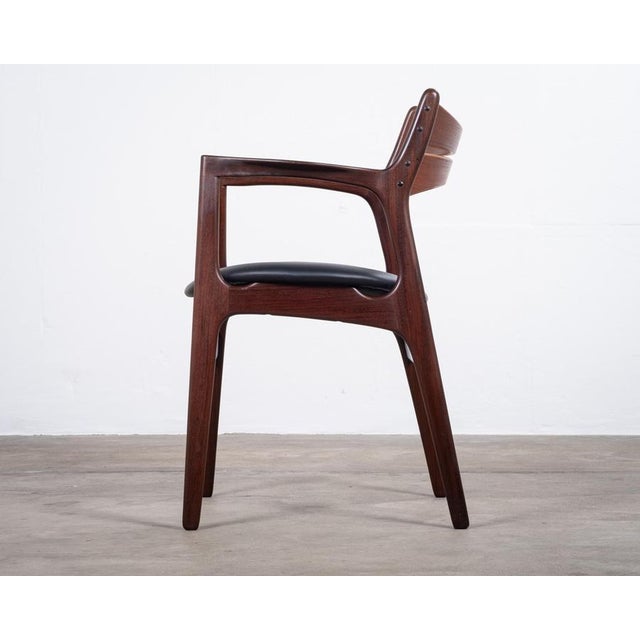 Black Teak Armchair attributed to Erik Buch for Christiansen Møbelfabrik, Denmark, 1960s For Sale - Image 8 of 13