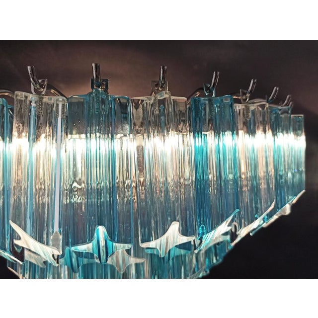 Vintage Murano Wall Sconces with 63 Clear and Blue Prisms, 1990s, Set of 2 For Sale - Image 17 of 18