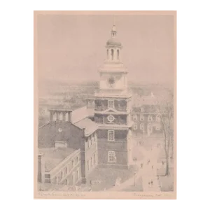 1958 Grant Simon Independence Hall Lithograph