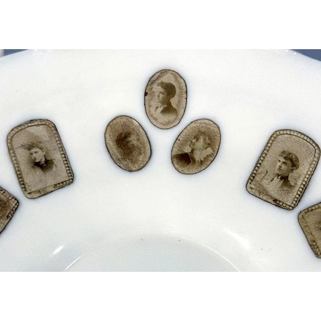 Victorian Early 20th Century Milk Glass Plate For Sale - Image 3 of 6