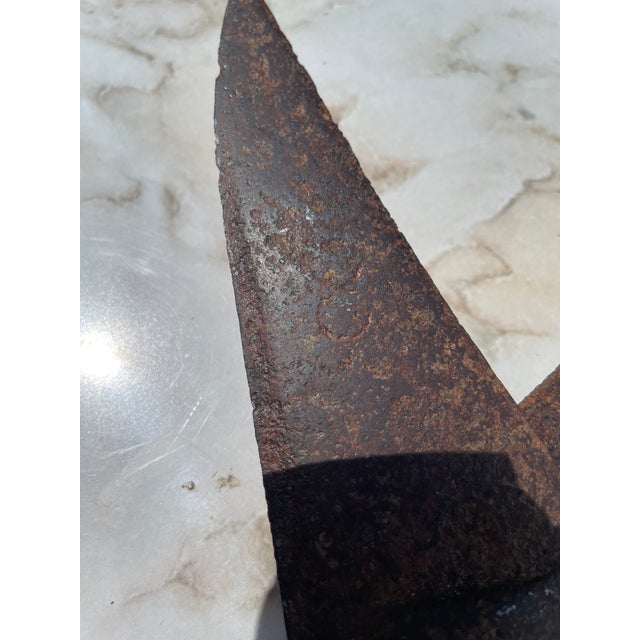 15th Century Medieval Iron Scissors With Makers Mark Shears 600+ Years Old Antique Tools Farming Tailoring For Sale - Image 4 of 5