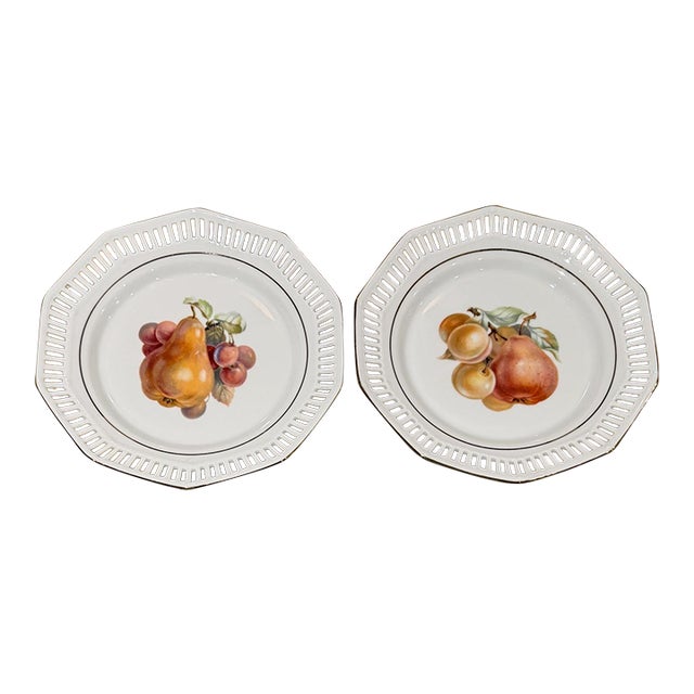 Schwarzenhammer Bavaria Reticulated Porcelain Plates For Sale