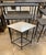 Metal Modern Marble & Iron Diamond Side Table For Sale - Image 7 of 7