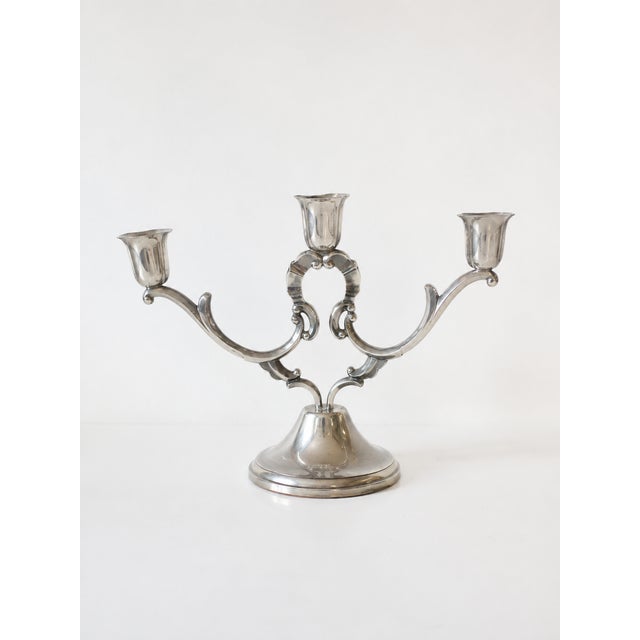 Swedish Grace K8 3-Arm Candelabra in Pewter from Svenskt Tenn, 1936 For Sale - Image 13 of 13