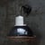 1950s Vintage Industrial French Black Enamel Factory Wall Light For Sale - Image 5 of 11
