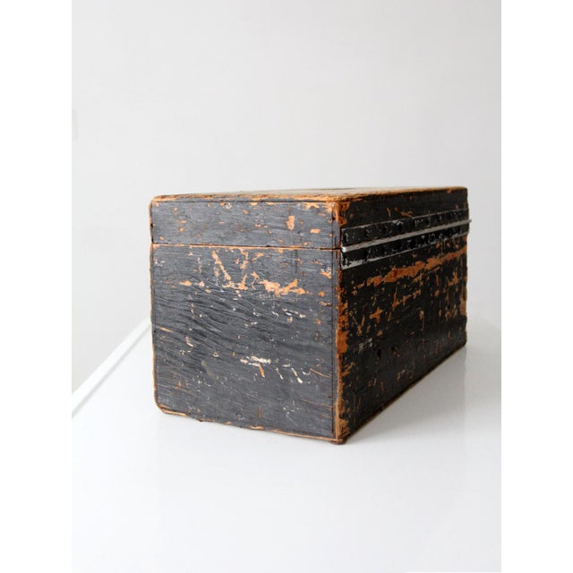 Early 20th Century Antique Primitive Wood Ballot Box For Sale - Image 5 of 15