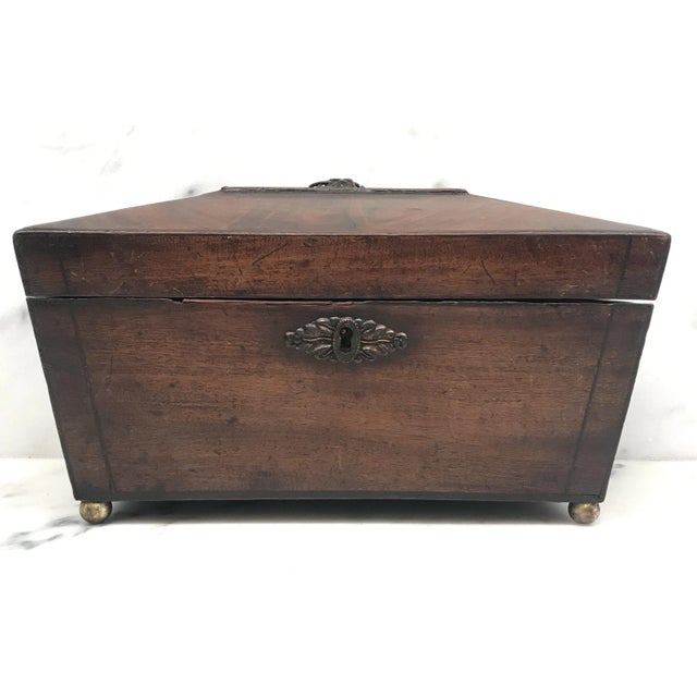 Early 19th Century British Regency Tea Box With Original Key For Sale - Image 12 of 12
