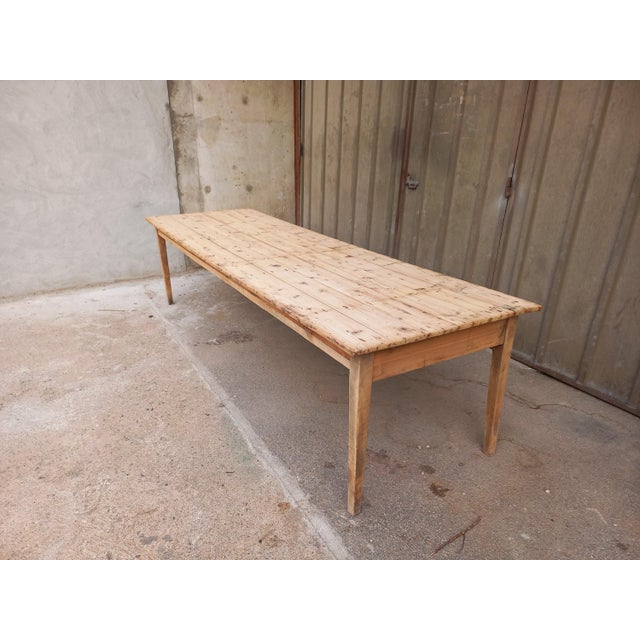 Large Fir Farm Table, 1940s For Sale - Image 13 of 18