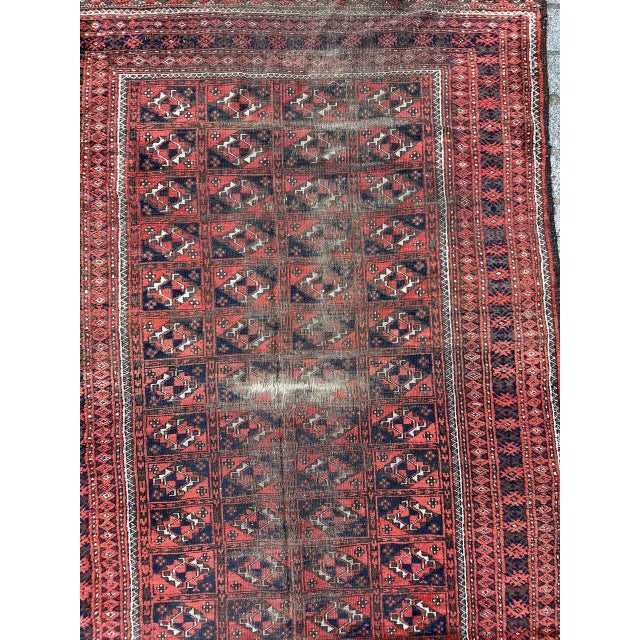 Antique Distressed Turkmen Rug, 1890s For Sale - Image 3 of 18