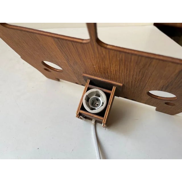 Wood Scandinavian Modern Teak Wall Sconces, 1970s, Set of 2 For Sale - Image 7 of 9