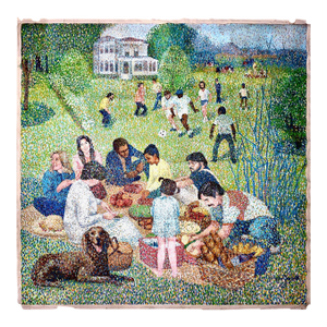 A Hopeful Pointillist Painting After Georges Seurat’s “Sunday Afternoon…” by Brenda Joysmith