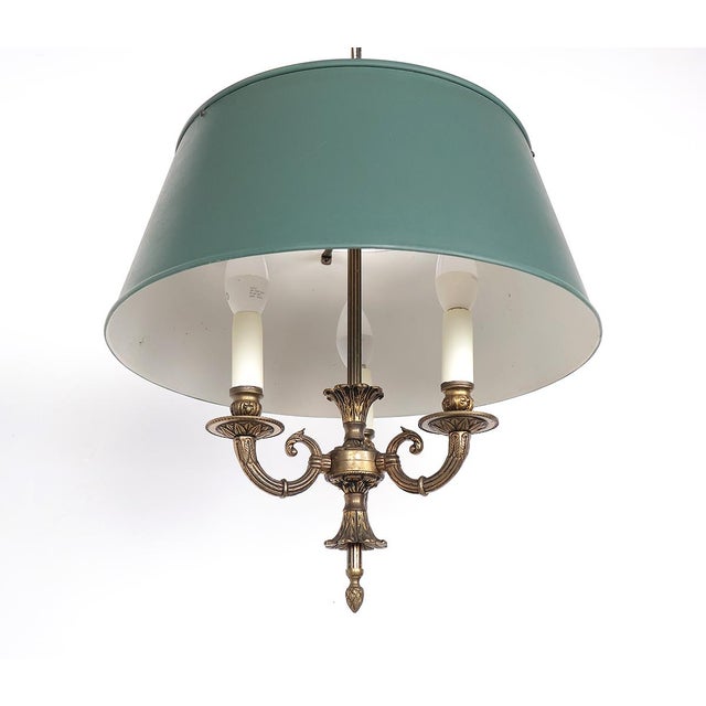 Metal Vintage French Bouillotte Hanging Lamp, 1950s For Sale - Image 7 of 14