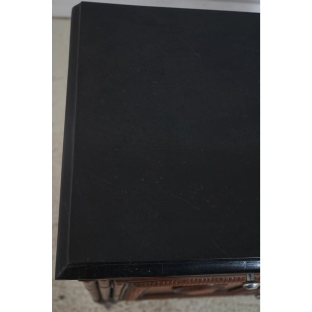 Pair of Thomasville Ernest Hemingway Rattan & Stone Cabinets For Sale - Image 14 of 18