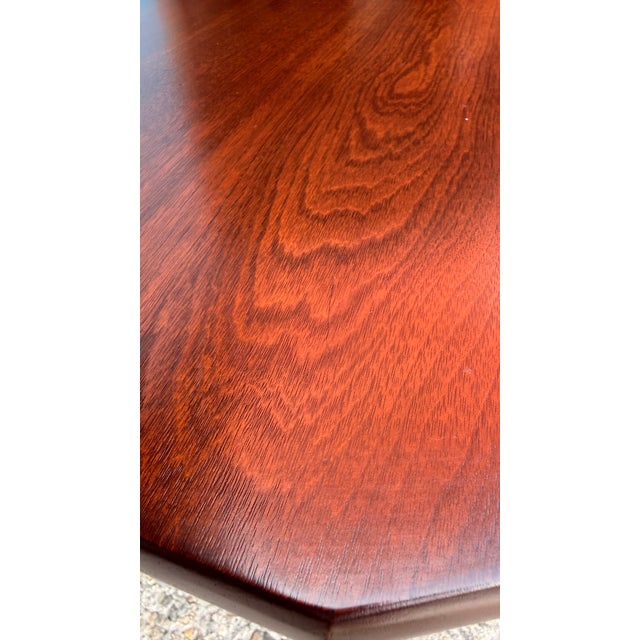 Early 20th Century Antique Octagonal Pedestal Dining Table on Casters For Sale - Image 15 of 16