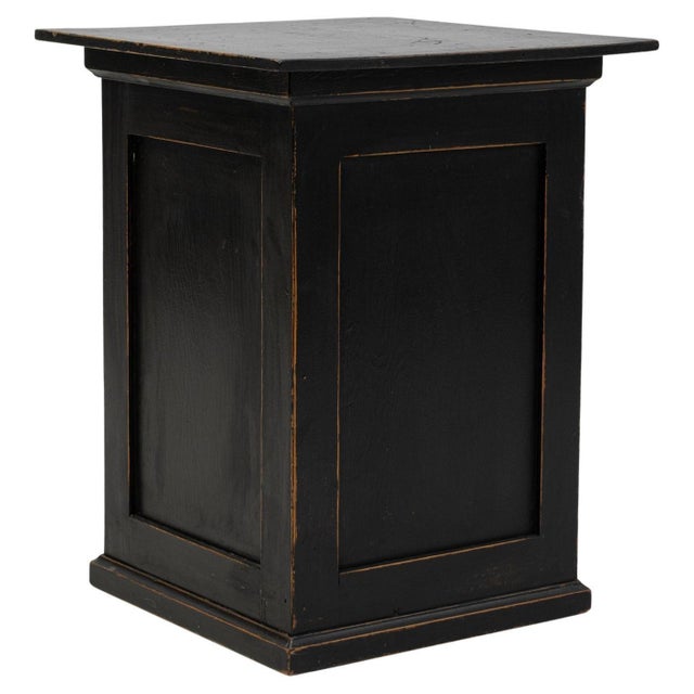 1900s French Black Patinated Wood Pedestal For Sale - Image 10 of 18