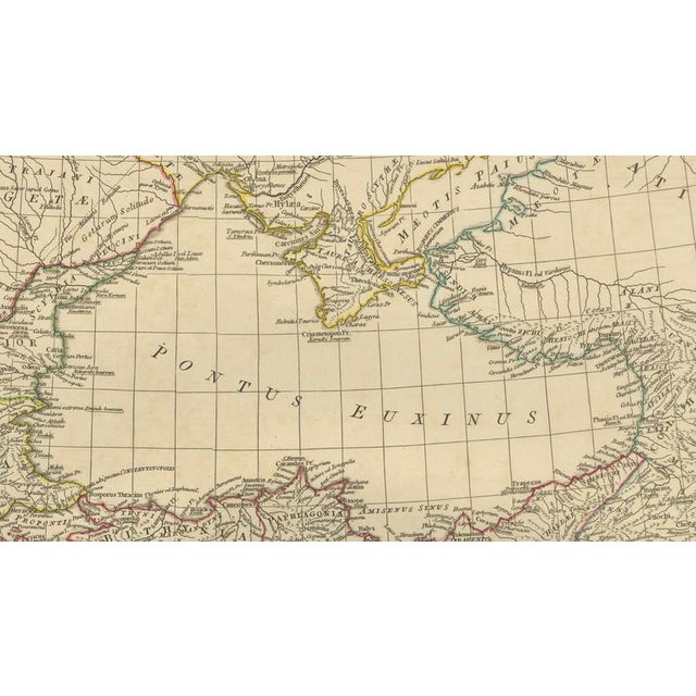 Antique Eastern Roman World Map, 1818 For Sale - Image 3 of 9