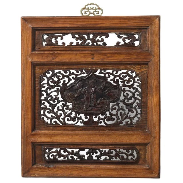 Small Antique Decorative Carved Panel, 1860s For Sale - Image 4 of 4