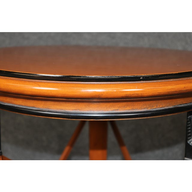 Pair of Egyptian Revival French Empire Ebonized Birch Figural End Tables For Sale In Philadelphia - Image 6 of 11