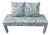 Early 21st Century Fully Upholstered Postmodern Bench With Cushions in the Parson Style. For Sale