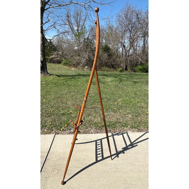 19th Century Antique Oak Ball & Stick Easel: Victorian Eastlake Style For Sale - Image 5 of 10