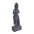This is a Chinese decorative stone figure of a standing Kwan Yin, Tara, Bodhisattva with gray stone pattern color finish....